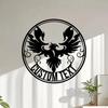Metal Wall Art Fire Bird Eagle Home Decor Personalized Name Sign