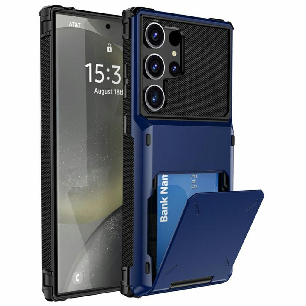 Für Samsung Galaxy S26 Ultra Hülle PC + TPU Doppelschicht Rückseite Handyhülle mit Kartenhalter