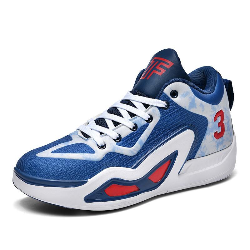 Mens Basketball Shoes Court Running High-Top Support Rubber Sole Breathable Mesh Lining