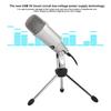 DC5V USB Condenser Microphone Online Voice Zinc Alloy Mic for Laptop  Computer Silver
