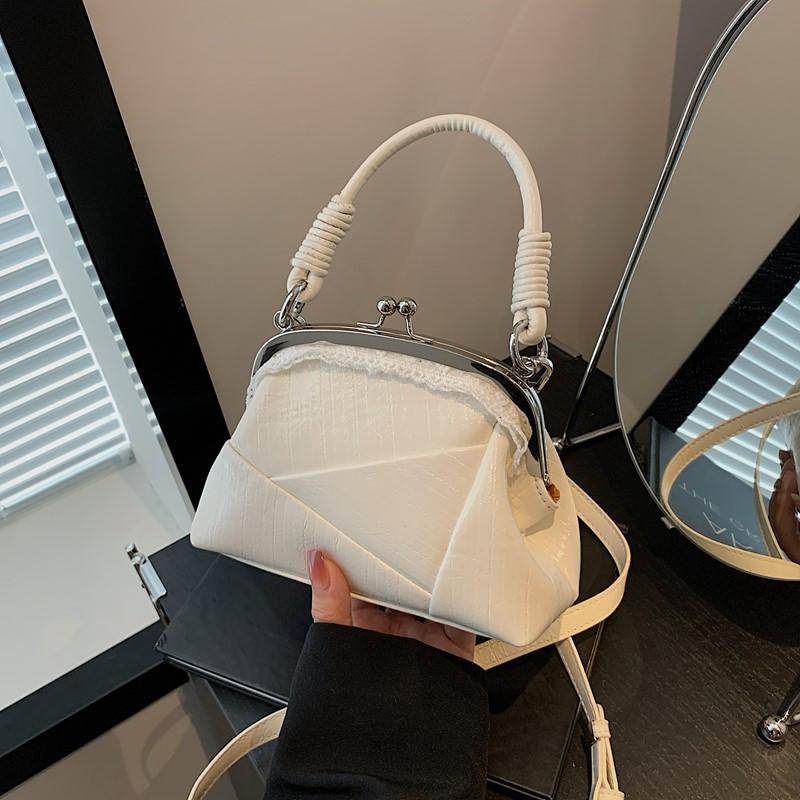 

Нишевый дизайн простой темперамент сумка-ракушка новая летняя модная темпераментная универсальная на плечо мессенджер белый