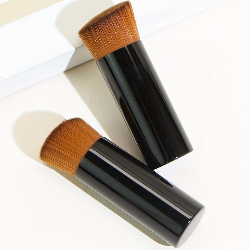 Aluminium Flache Spitze Schräger Kopf Touch Make-up Einzelne Flüssigfoundation Pinsel Make-up Werkzeug Kurzer Griff Puder Foundation Make-up Pinsel