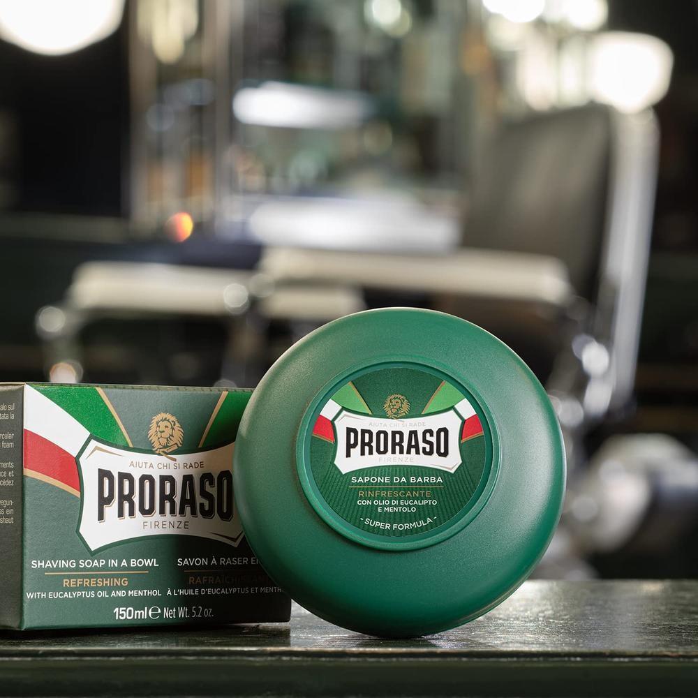 Proraso Refreshing Shaving Soap Shaving Soap Eucalyptus Green, 3 Pieces, 150ml