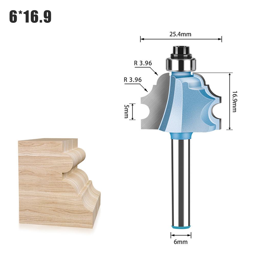 Small Corner Round Router Bit Wood Edging Engraving Cutter Bit Door Molding Bit Woodworking Milling