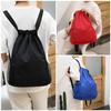 Unisex Logo Print Drawstring Backpack - Large Capacity Sports & Fitness Bag