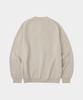 LETTERCOMO [Free Scarf] Essential Plain Round Knit Cardigan Cream