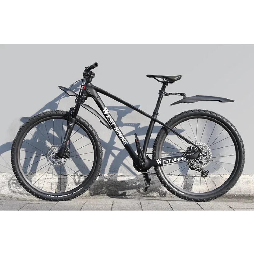 WEST BIKING Mountain Bike Fender Set Universal 29 Inch MTB Mudguard Adjustable Front and Rear Mud Flaps Bicycle Mud Protector
