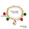 European and American Snowflake Crystal Beaded Christmas Bracelet Set for Women