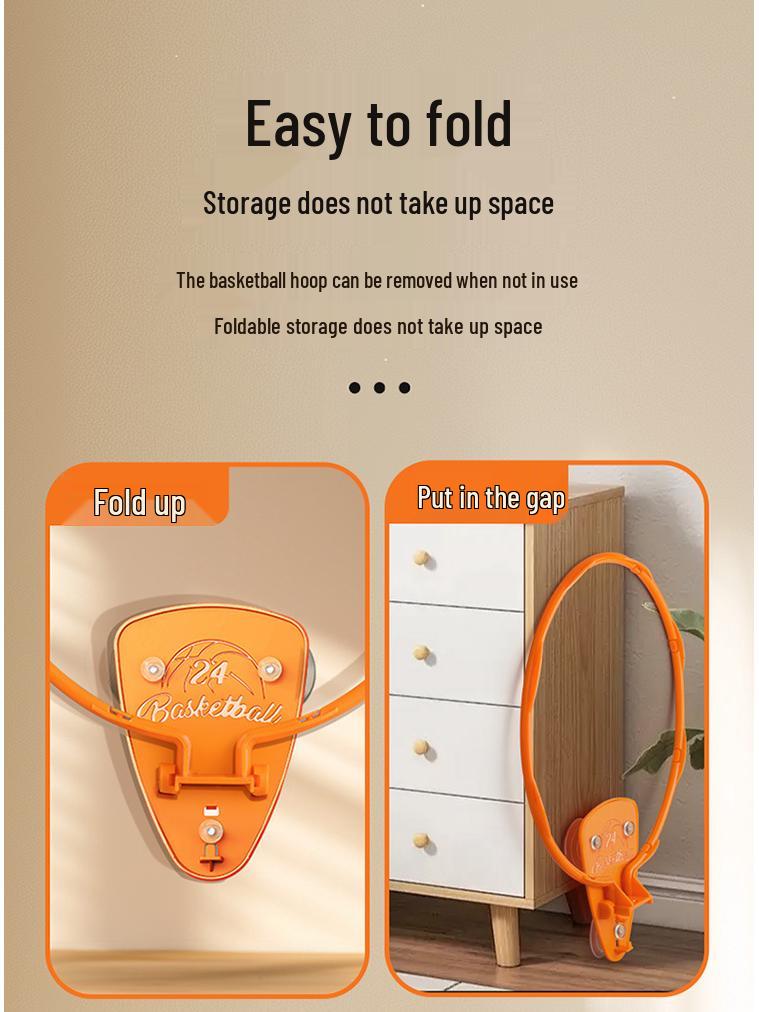 Children's Indoor Wall-Mounted Basketball Hoop Toy for Boys and Girls
