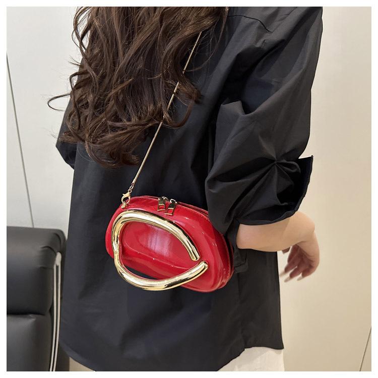 Clash Of Colours Design Personality Temperament Fashion Chain Crossbody Shoulder Small Square Women's Bags