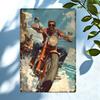 Vintage Motorcycle Metal Tin Sign Retro Biker Garage Wall Decor Industrial Style Art