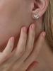 Lucore Silver 925 Simple Volume Heart Earrings