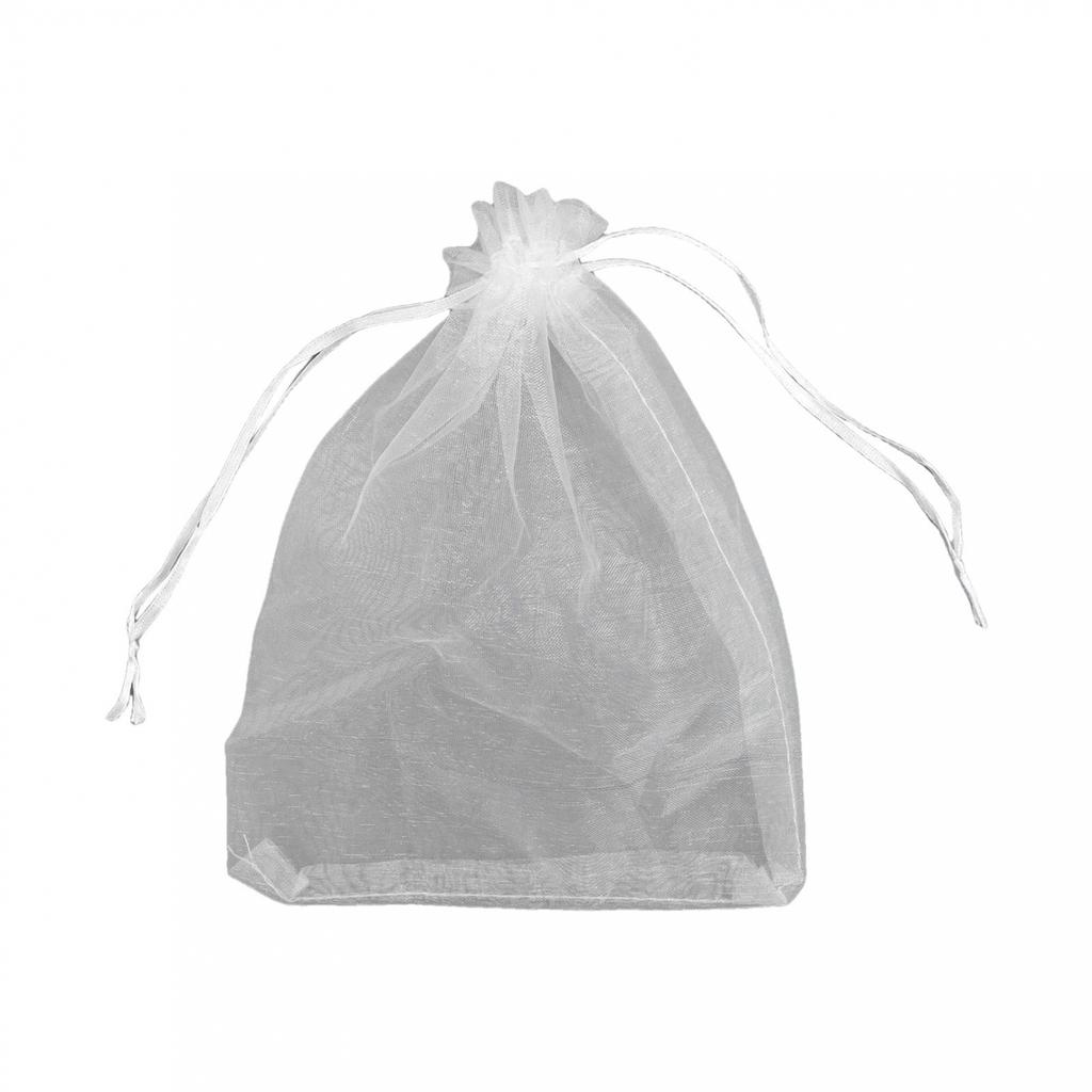 Klasické bílé organzové sáčky na párty 100 ks na události a suvenýry