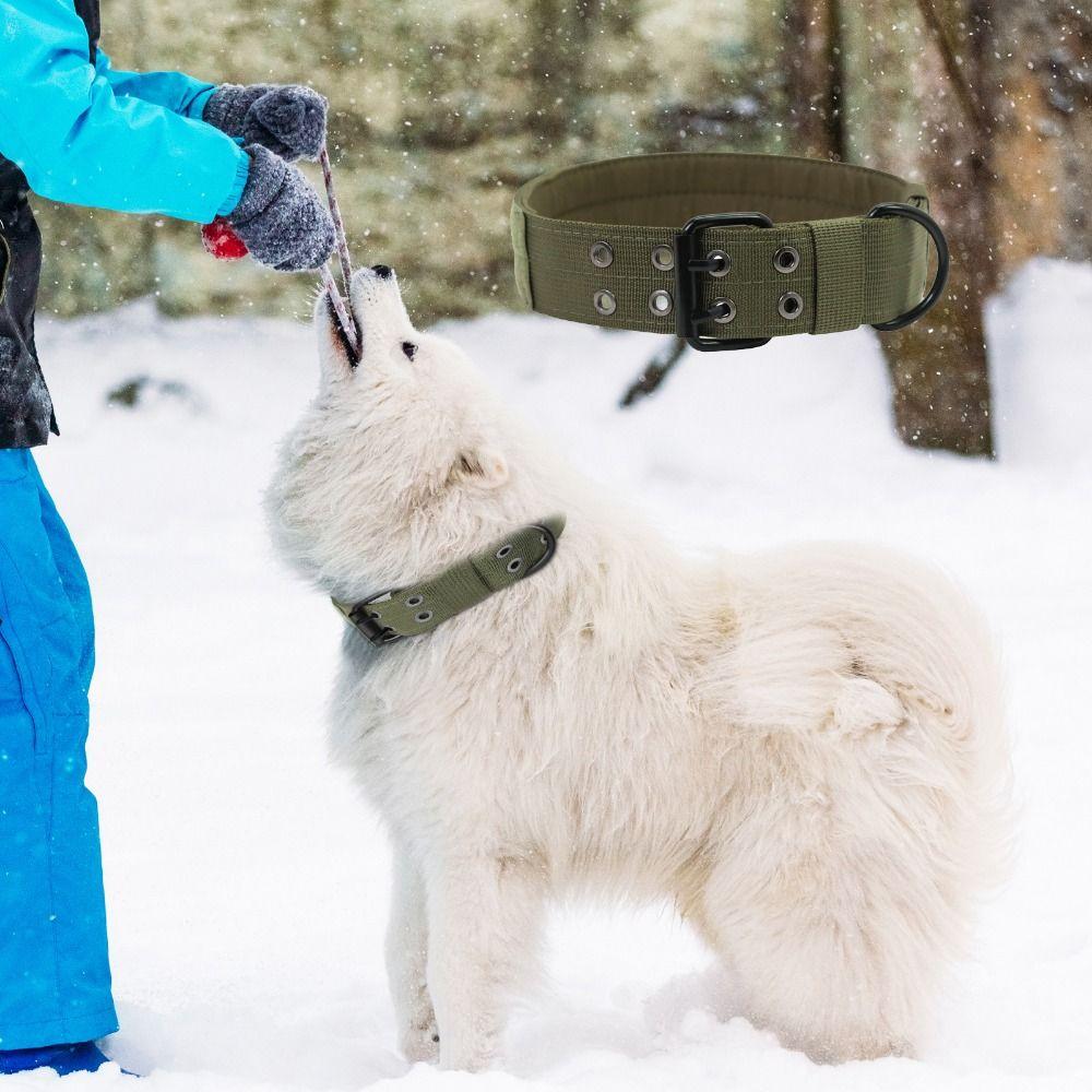 Wear-resistant Adjustable Pets Collars Tactical Dogs Collar Shepherd Training Rope Dog Accessories