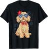 Goldendoodle 4th of July Patriotic Golden Doodle Dog Women T-Shirt , Unisex Tee