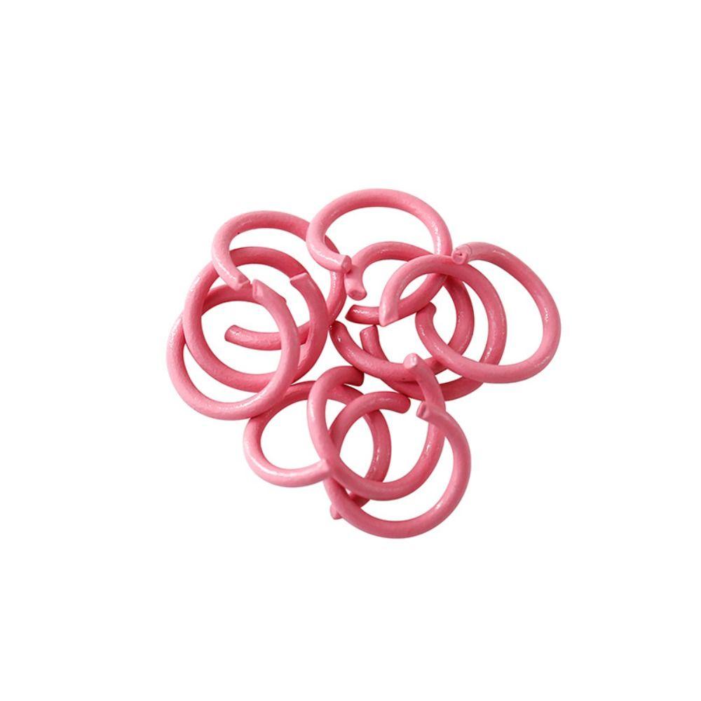 10PCS Colorful Connecting Ring Open Rings Keychain Handmade Material Baking Paint Open Loop  Gift