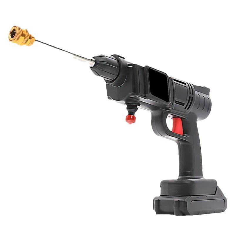 

1 шт. Специальный пистолет высокого давления Электрический водяной пистолет с литиевой батареей высокой мощности Самовсасывающий Маленький пистолет для мойки автомобиля