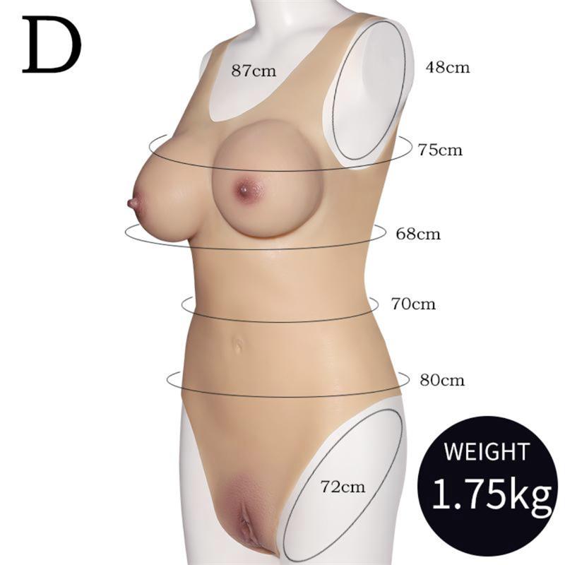 Men's Cosplay Costume Shapewear Corset Underwear B-F Cup Breast Cross-Dressing Invisible Erotic Lingerie