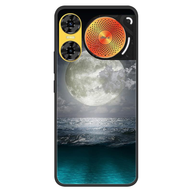 For ZTE Nubia Music 2 Case 2025 Soft Black Silicone Bumper Butterfly Painted Phone Cover for Nubia Music2 Cases Fundas Capa