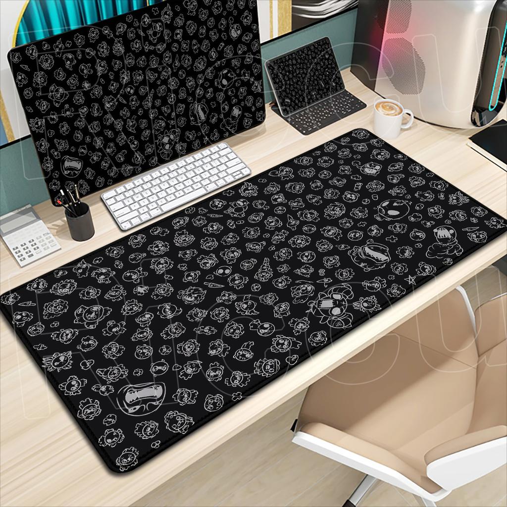 Mauspad Groß The Binding Of Isaac Mauspad HD-Druck Computer-Gaming-Tastaturmatten PC-Gummi-Zubehör Verriegelte Kante Schreibtischteppich