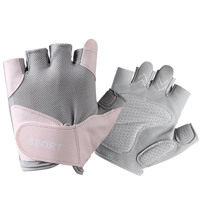 

Cycling Gloves Half Finger Non Slip Wear Resistant Fitness Outdoor Sports Gloves Thin Summer Breathable Fitness Gloves for Women L