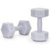 Hexagonal Dumbbells 2x3 Kg for Fitness Exercises, Weights, Set of 2, Grey