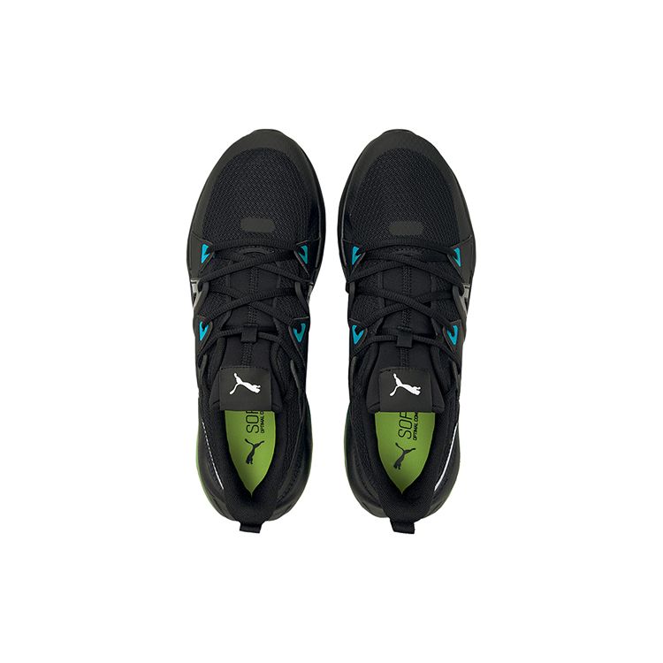 Puma Fabric Durable Breathable Shock Absorbing Lightweight Low Top Training Shoes Men Sneakers Black Green White 194372-03