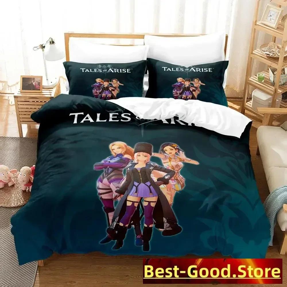 New Tales Of Arise Bedding Set Duvet Cover Sheet Printed Bed Set Pillowcase Bed Full Queen King Size Comforter Bedroom