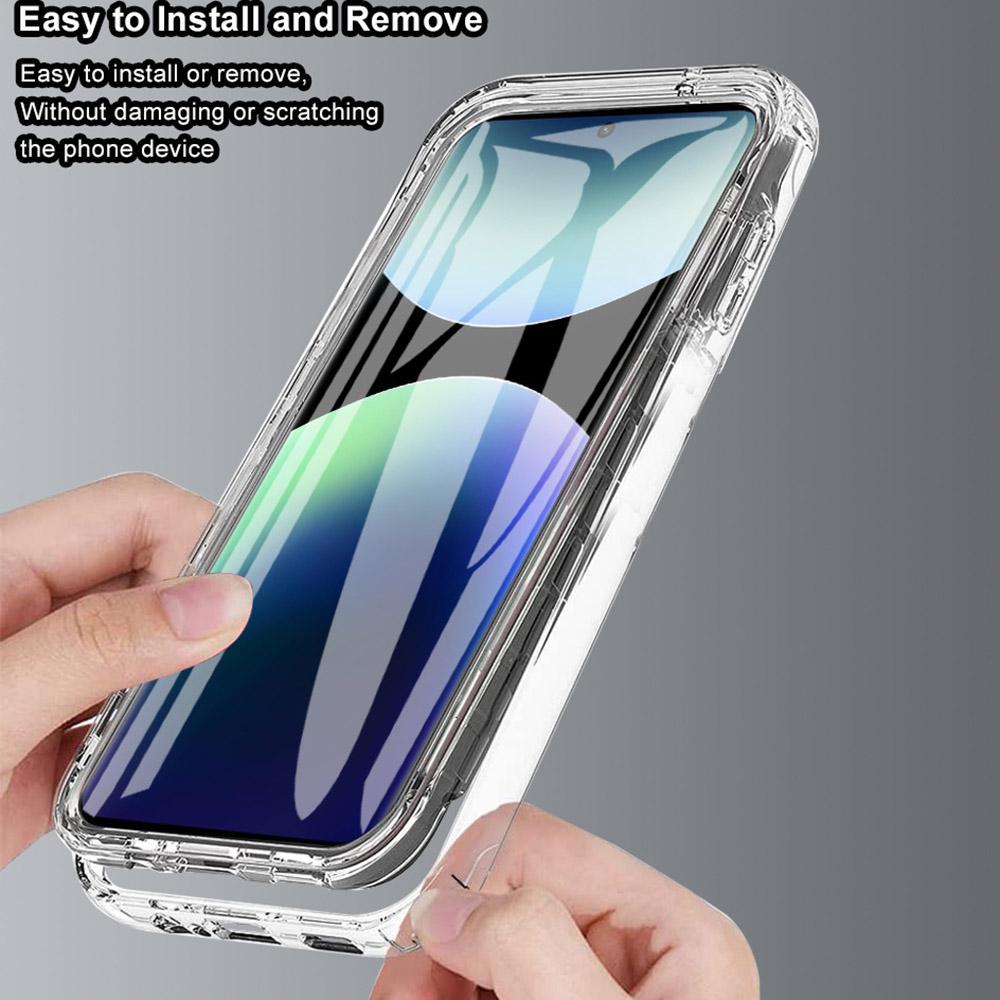 Kryt na telefon pro Xiaomi Redmi Note 14 Pro 5G/Note 14 Pro+ 5G/Poco X7 5G, TPU rám, průhledný akrylový zadní kryt s PET fólií