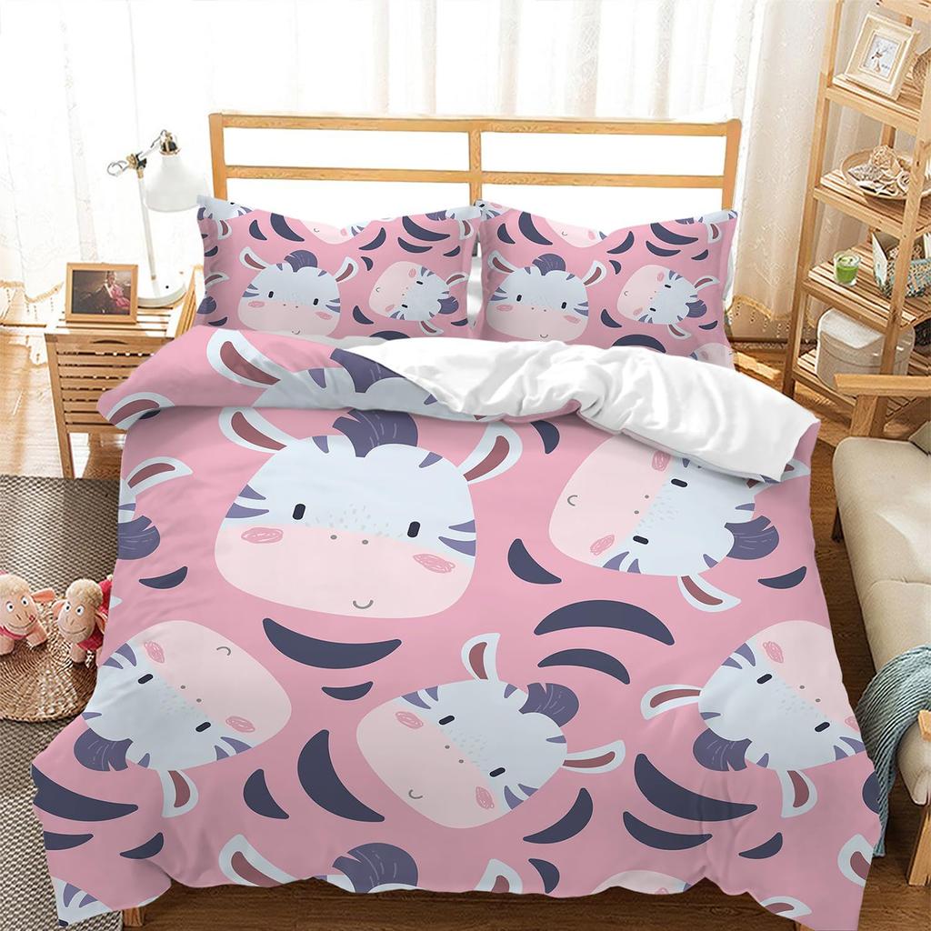 3D Zebra Digital Printing Duvet Set Bedding Set Three-Piece Set