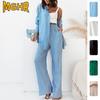 Women's Fashion Casual Long Sleeve POLO-Neck Pants Suits