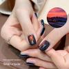 Autumn-Winter Cat Eye Nail Gel: Blue, Purple, Red. Colorful, Whitening, Delicate Silk Glass Beads.