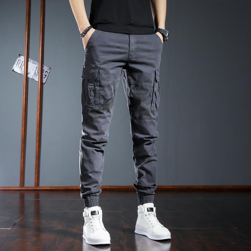 

2024 Four Seasons Wear Новые рабочие брюки с принтом Мужские модные брендовые колготки для спорта и отдыха 38 темно-синий