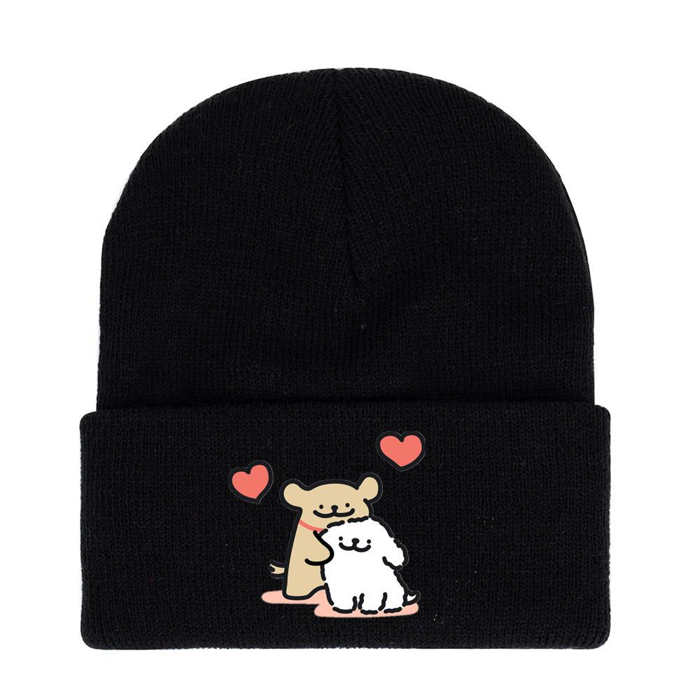 Winter Maltese Knit Hat With Printed Design For Men Women Casual Weather Cold