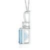Arena Gems Jewellery Emerald Cut Blue Aquamarine 5.8 Ct Pendant, 925 Sterling Silver