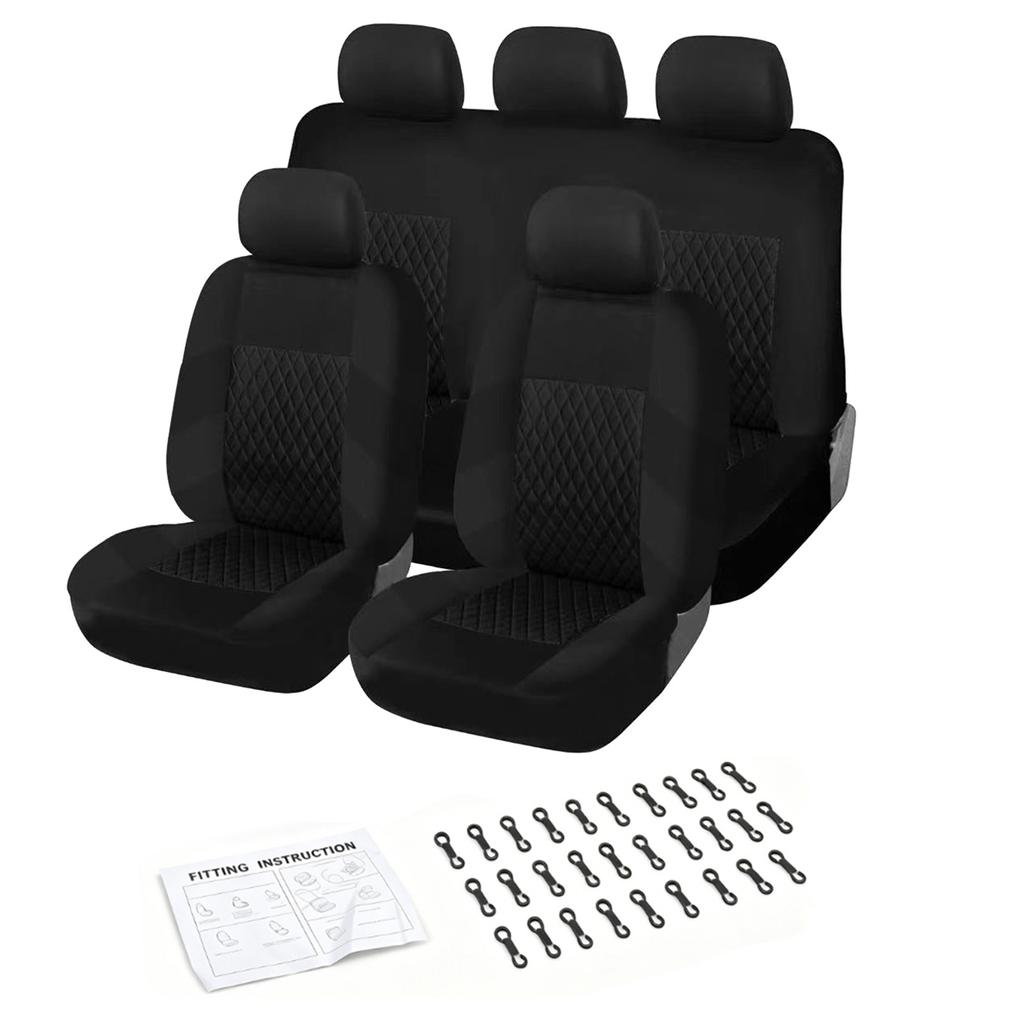   Car Seat Covers, 9PCS Front and Rear Seat Protectors, Full Set Auto Seat Covers, Front Seats   Compatible