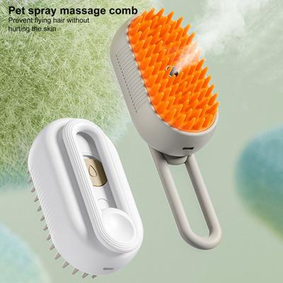 Pet Comb 3-in-1 Cat Steamy Brush Self-Cleaning Dog Grooming Brush Electric Pet Massage