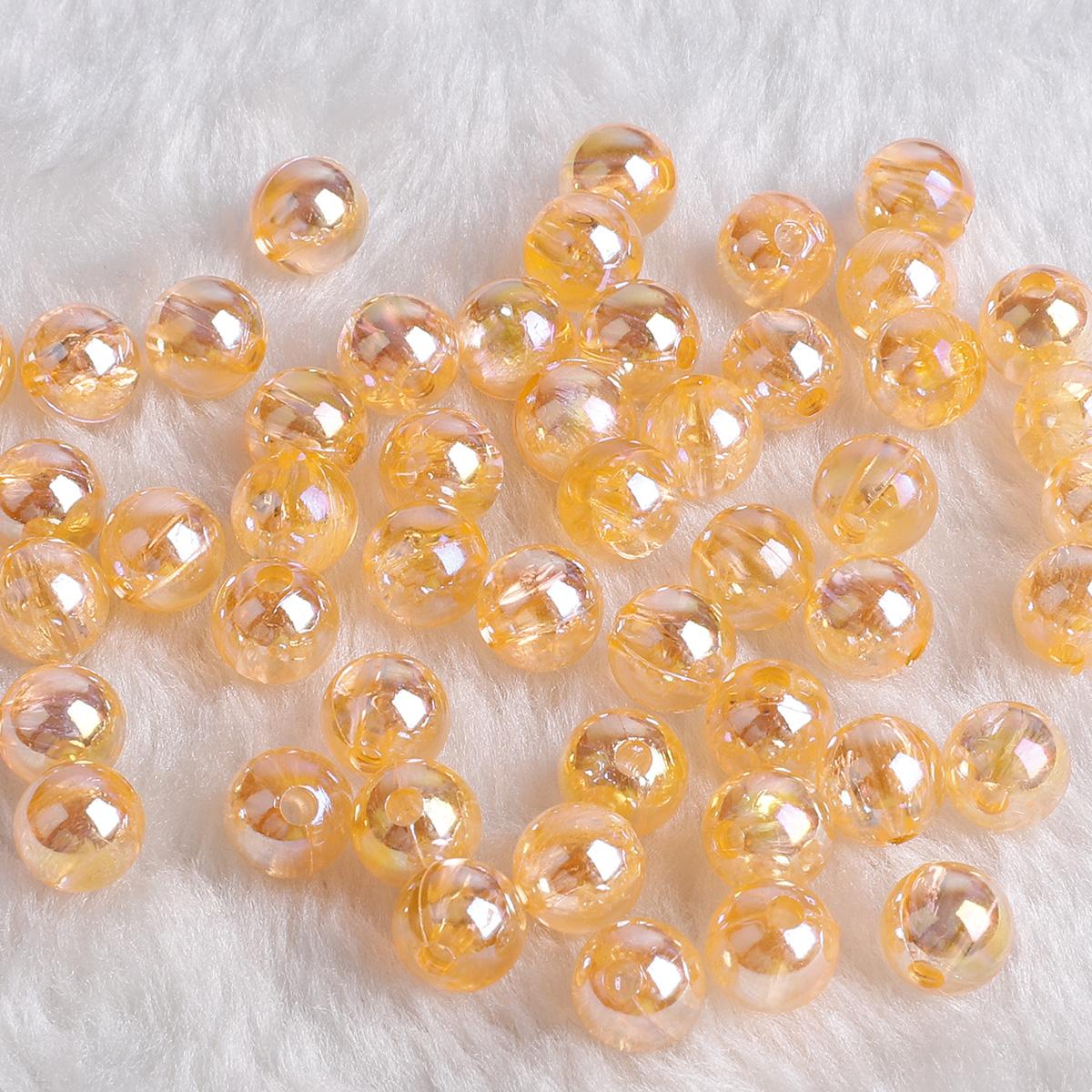 

DIY Fashion Jewelry Accessories 6MM-12MM Акрилові намистини круглої форми 23 кольори браслет відділ Spac 6mm 100pcs помаранчевий