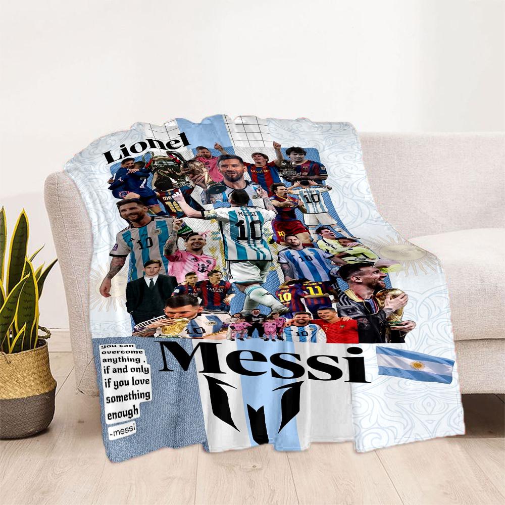 Messi 202 Blanket Soft & Cozy Suitable for Office Chair Bedding Chair Four Seasons Universal Digital Print Birthday Christmas Gift Blanket