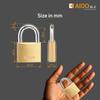 50mm Solid Brass Padlock | Lock for Main Doors, Home, Luggage, Cabinets, Lockers, Toolboxes | 4 Brass Keys