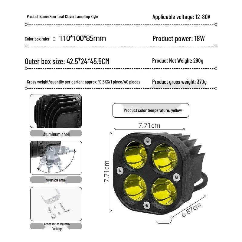 Dvojitý LED světlomet Owl pro motocykly a automobily