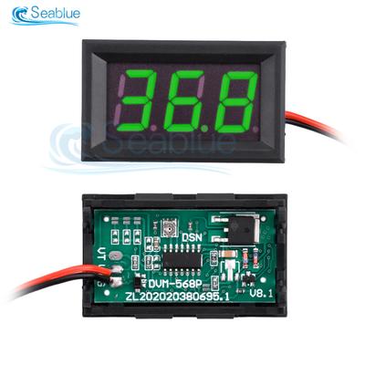 Mini Voltmeter Blue LED Digital Display Panel Voltage Meter 2 Wire 0.56In Battery Monitor Volt Meter Voltage Tester DC 5-120V