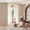 1PC NAPEARL Vintage Rural Blackout Curtains, Handmade Tassel Lace Floor Curtains for Bedroom Living Room Home Decor