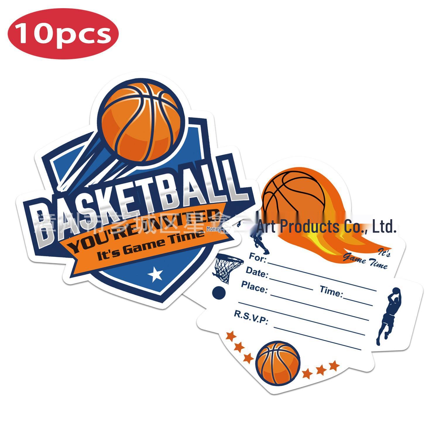 Basketball-Themed Birthday Party Invitations and Greeting Cards - In Stock
