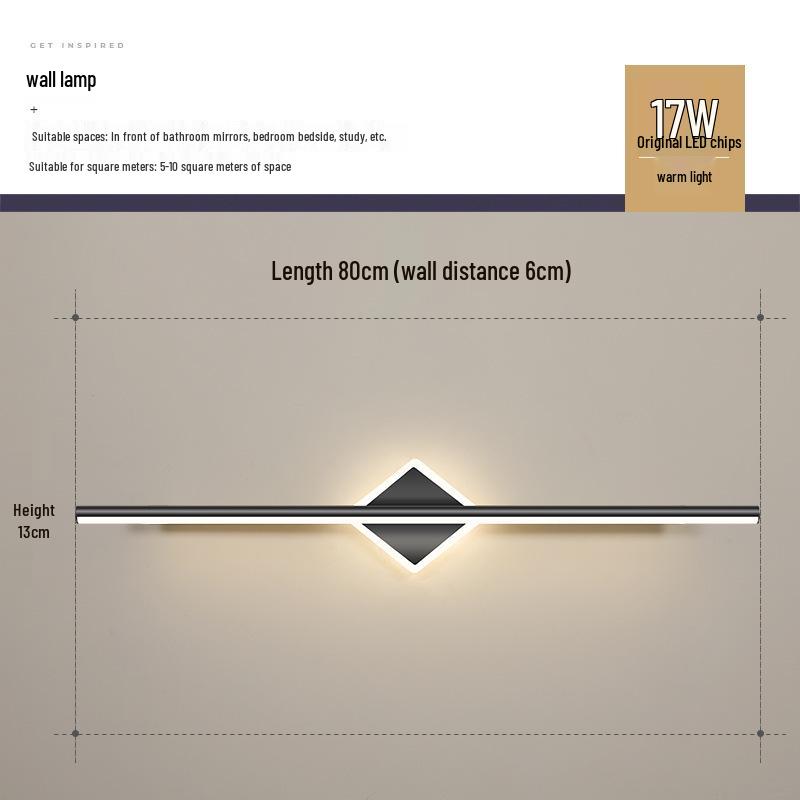 Modern Minimalist Vanity Light for Bathroom Mirror or Dressing Table