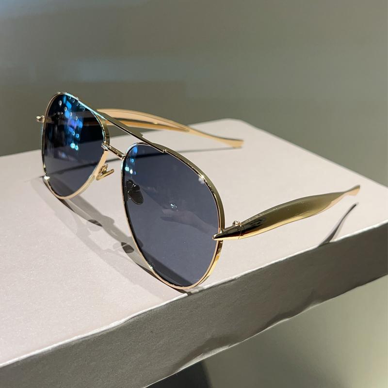 Vintage Pilot Sunglasses Men Fashion Oversized Outdoor Shades New Women Trendy Luxury Brand Design Anti-UV Sun Glasses