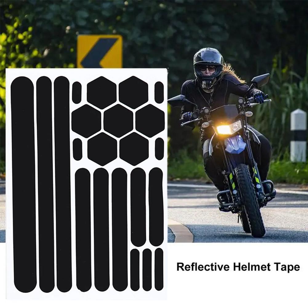 Reflective Stickers For Helmets Invisible Helmets Stickers Self-adhesive Reflective Tape For Helmets Bike Motorcycle Scoote Y6v1