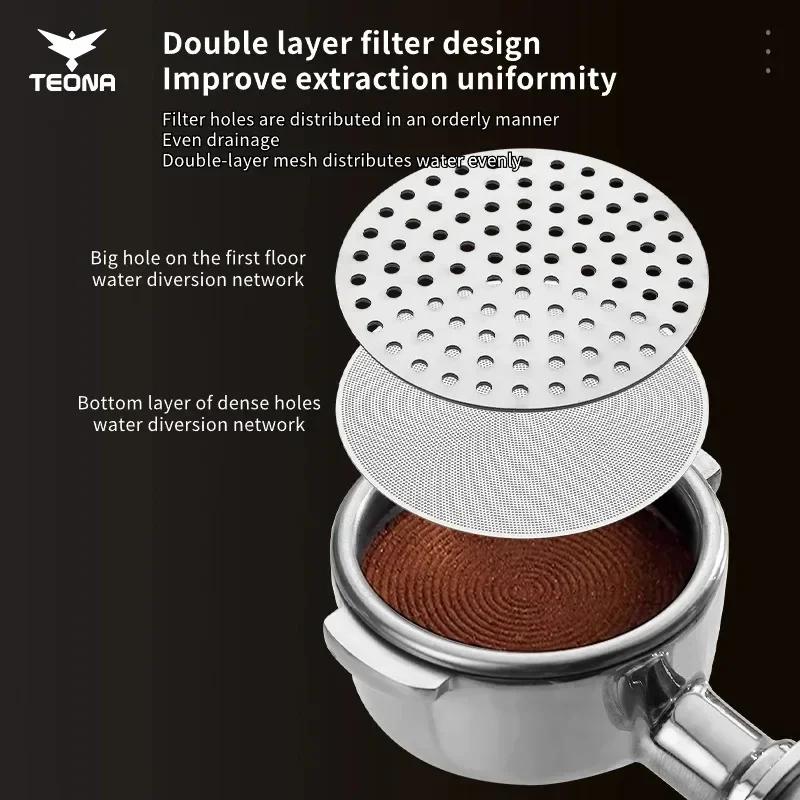 Reusable Coffee Filter Screen 51mm 53mm 58mm Durable Mesh Contact Shower Puck Screen Espresso Machine Tool for Baristas