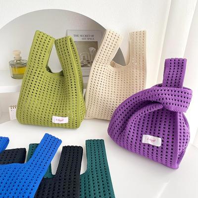 Westentasche Westentasche Trend Gestricktes Hohlnetz Ein-Schulter-Handtasche Handtasche All-Match-Handgelenktasche mit großer Kapazität