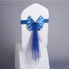 1Pcs Multi Color Chair Bandage Bowknot with Elastic Band Chair Sash Decoration Bow Knot Tie Wedding Chair Ribbon